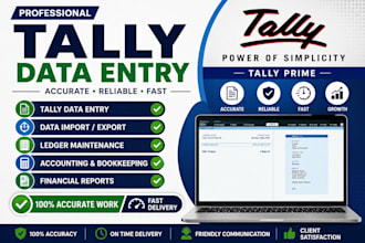 do tally data entry, bookkeeping and accounting work