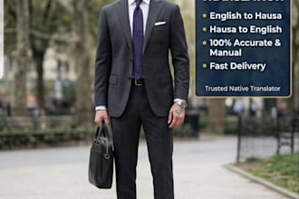 be your professional english to hausa translator