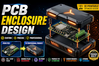 design a custom pcb enclosure, iot devices for 3d printing and manufacturing