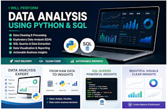 perform data analysis using python and sql