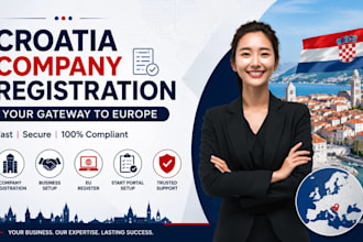 company registration, croatia business formation, eu register, start portal, doo