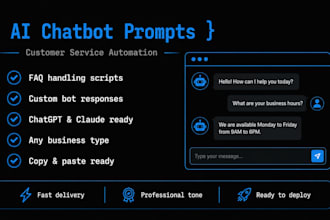 create ai chatbot prompts for your customer service