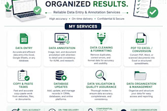 preform high quality accurate data entry