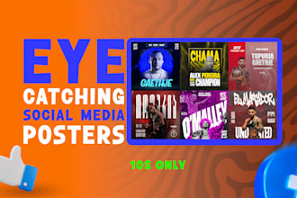 eye catching social media posters for your platforms