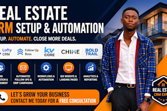 set up real estate crm lofty crm, boldtrail, kvcore, gohighlevel, follow up boss