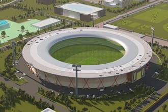 design and render 3d stadium, sport complex, gaming arena, sports facilities
