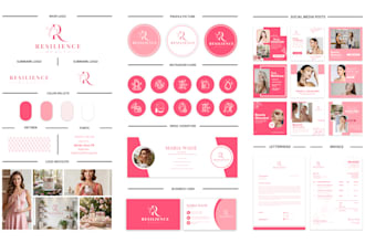 design business logo brand identity and branding kit