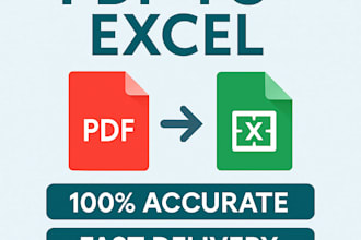 convert PDF to clean, accurate and editable excel spreadsheets