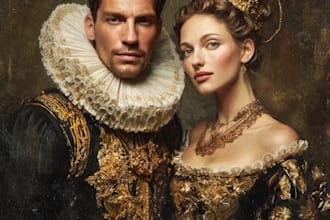 make a king or queen royal portrait personalized gift of you
