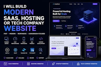 build a modern saas, hosting or tech company website