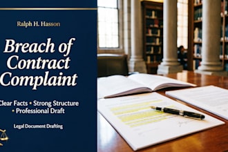 draft a powerful complaint for breach of contract lawsuit