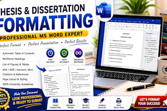 format thesis dissertation and research paper in ms word