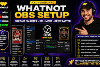 setup whatnot vertical stream for auctions or sport with obs