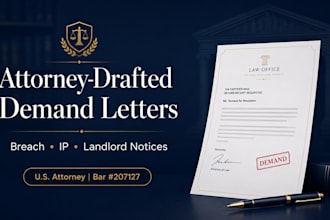 draft cease and desist breach of contract, or pay or quit letter as US attorney