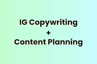 ig copy n content planning