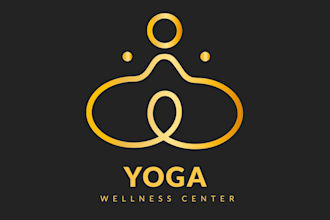 design a minimalist yoga studio logo for your wellness brand