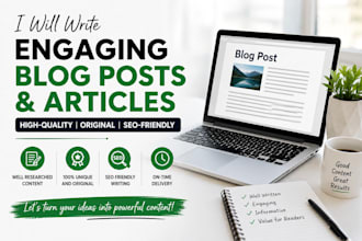 write blog post and articles