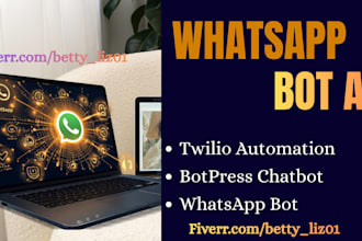 build botpress chatbot, twilio automation, whatsapp automation, ai chatbot setup