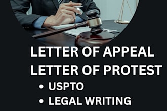 draft letters of protest, lop or letter of appeal for uspto