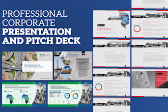 design a professional corporate presentation and pitch deck