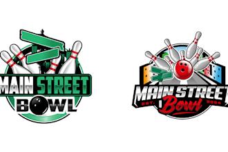 design superb modern bowling logo with express delivery