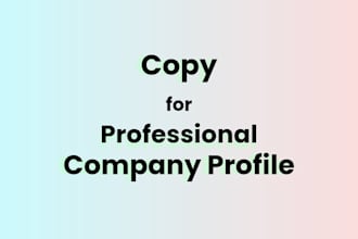 copy for professional company profile