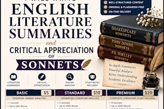write critical appreciation of sonnets of any writer
