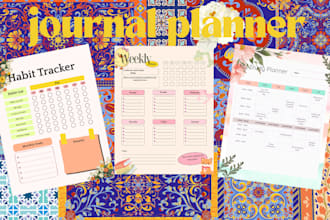 design a stunning  planners and habit tracker