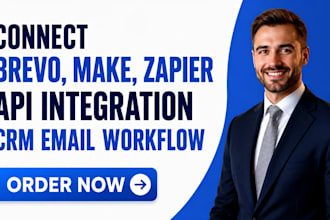 connect brevo make zapier apl integration crm email workflow