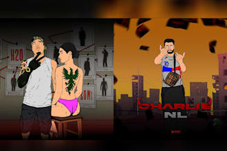 create a unique cartoon album cover for your song or album