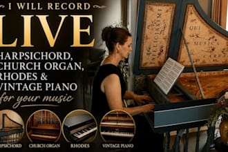 record church organ, fortepiano, harmonium, clavinet, dx7 moog synthesizer track