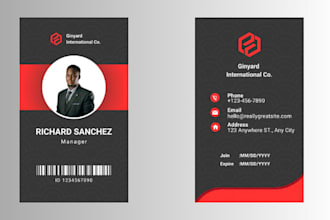 design a professional id card or volunteer card