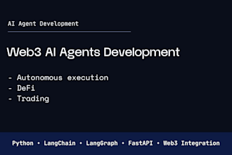 develop ai agents for defi, trading, and blockchain automation