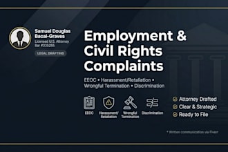 write a legal workplace harassment or retaliation complaint