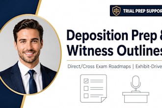 write witness outlines and deposition prep summaries as a US attorney