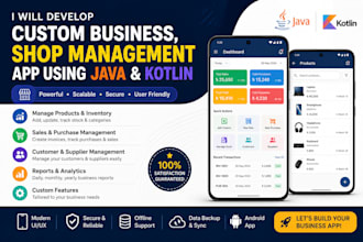 develop a custom business and shop management android app