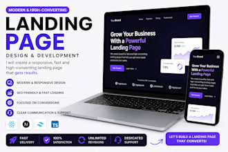 design a clean and professional website landing page