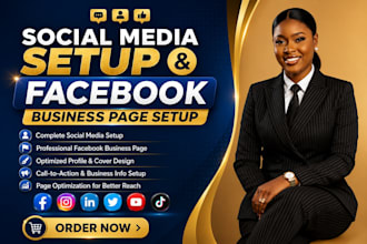 do social media setup social media account creation facebook business page setup