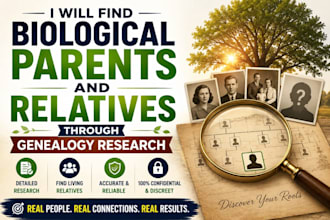find biological parents and relatives through genealogy research
