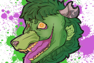 draw a headshot of your furry or humanoid character