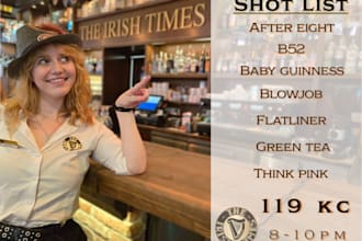 make an event posters and flyers for bars, clubs and nightlife venues