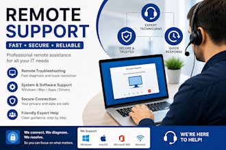 troubleshoot windows PC and provide remote IT support