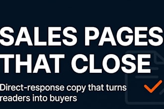 write high converting sales pages and sales letters that close