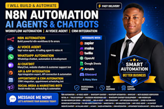build n8n automation ai agents whatsapp chatbot and CRM integration