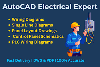 create autocad electrical drawings, wiring diagrams and schematics