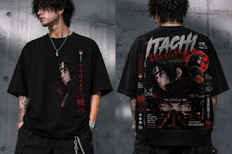 design trendy anime streetwear oversized t shirt designs for you