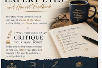 read your manuscript and offer detailed feedback
