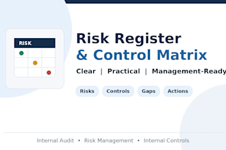 prepare a risk register and control matrix