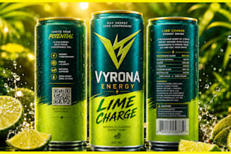 custom energy drink, beverage can label, soda can label and beer packaging