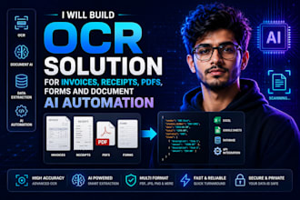 build ocr solution for invoices receipts pdfs forms and document ai automation